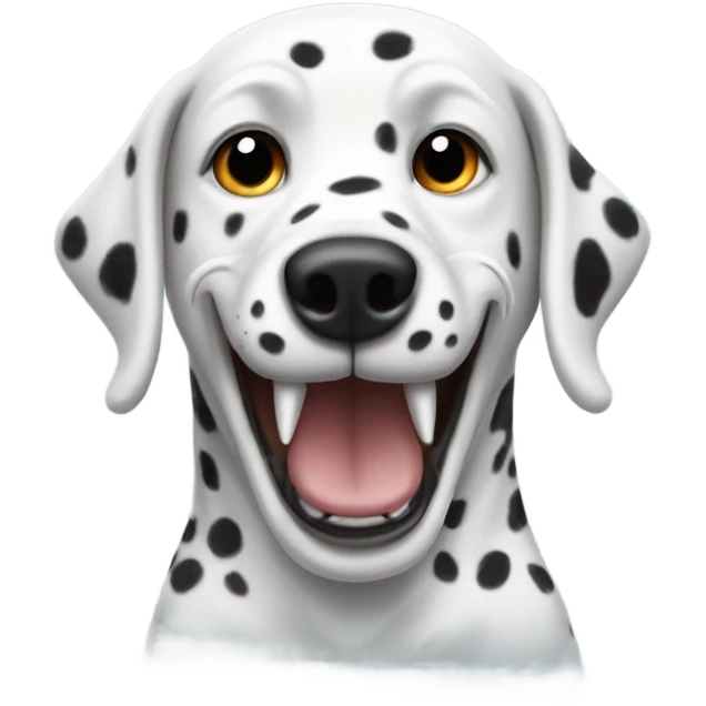  Dalmatian with shark teeth emoji