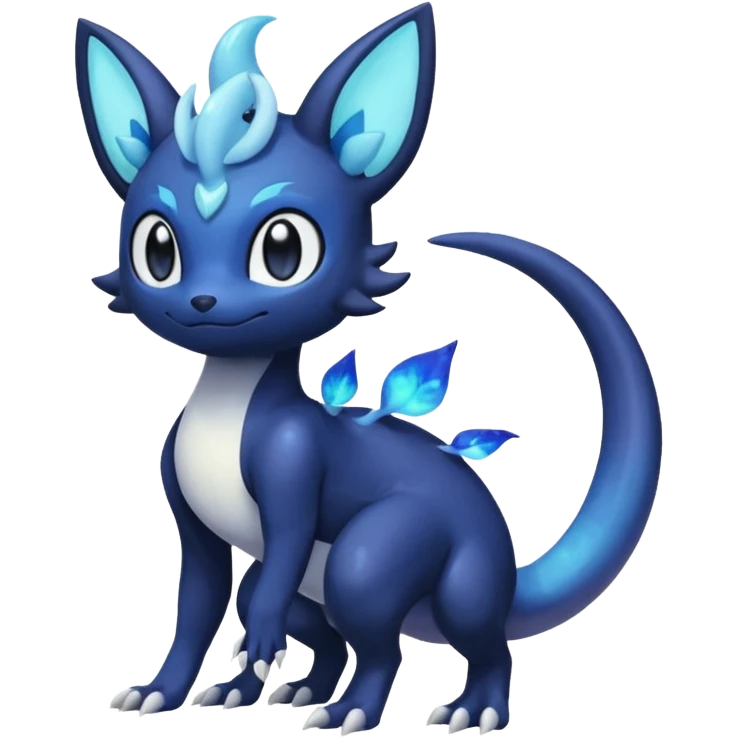 Nebulae Salandit-Meowstic-Noibat-Fakémon-hybrid-creature (full body)  emoji