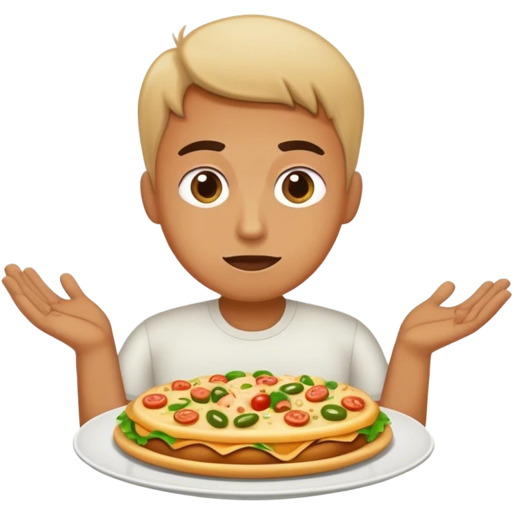 Hungry person with huge amount of food in their plate emoji