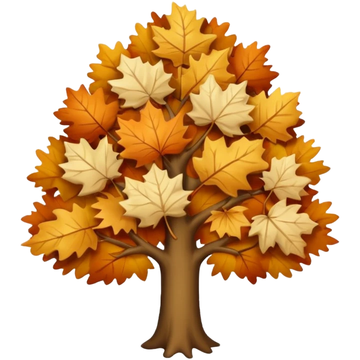 Beige Cozy tree autumn emoji