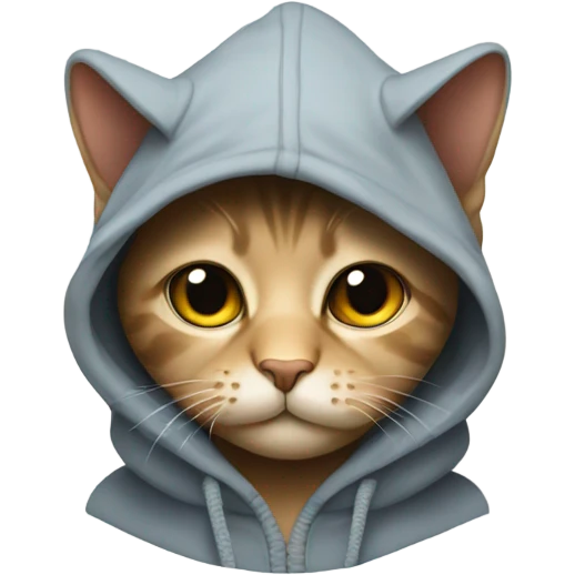 cat with hoodie emoji