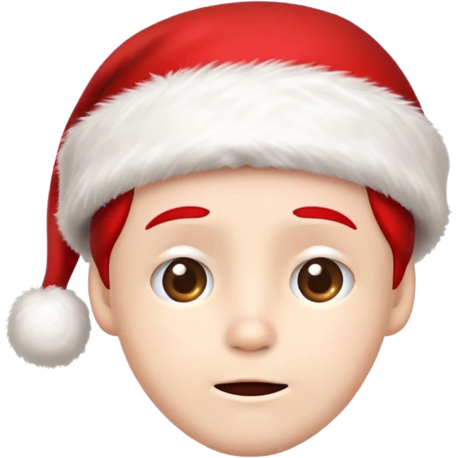 Nodding head Santa hat emoji