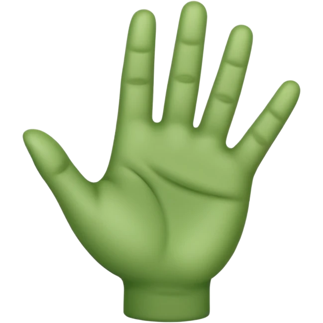 green backward pointing hand emoji