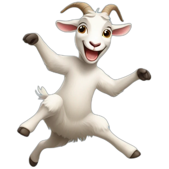 happy dancing goat emoji