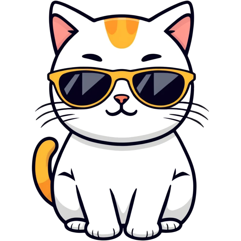 Cat with sunglasses emoji