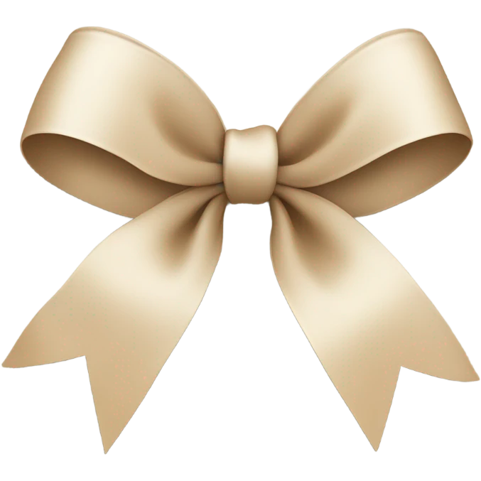 beige bow  emoji