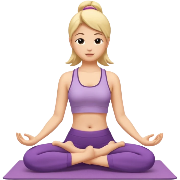 woman doing yoga emoji