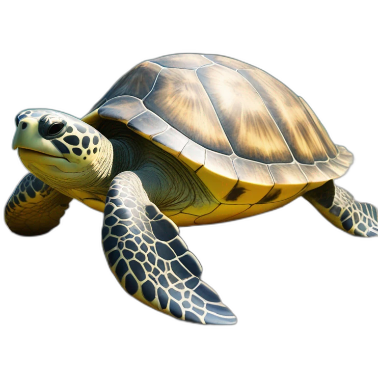 Tortue sur une baleine emoji