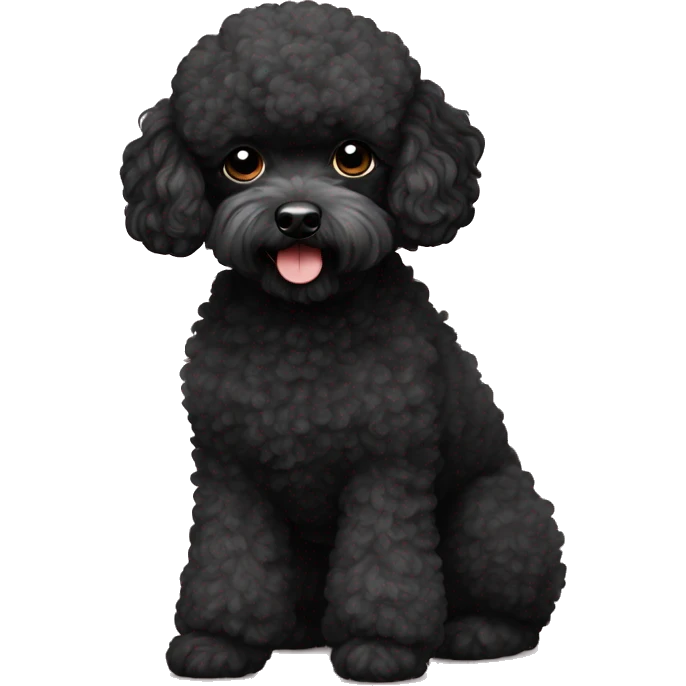 Black toy poodle emoji