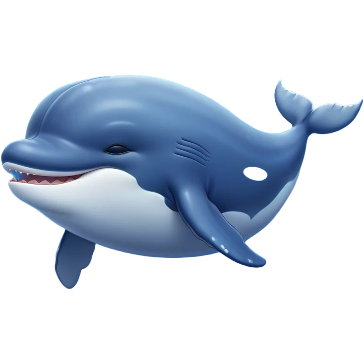 Meme-Worthy Cute Sleeping Humpback Whale Portrait Emoji, Head resting peacefully with a contented smile, showcasing an enormous blue-gray body with gently drifting pectoral fins and eyes softly closed in serene slumber, Simplified yet adorably endearing features, highly detailed, glowing with a soft, drowsy deep-sea light, high shine, relaxed and utterly lovable, stylized with an air of playful oceanic laziness, soft glowing outline, capturing the essence of a sleeping humpback whale that feels destined to become the next viral icon of adorable marine rest! emoji