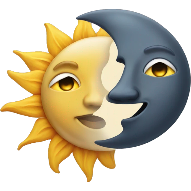 Sun and moon  emoji