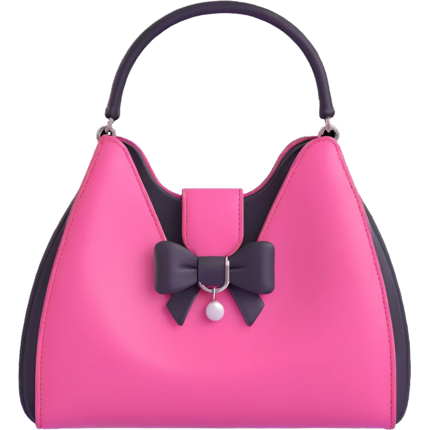 pink and black gothic purse emoji