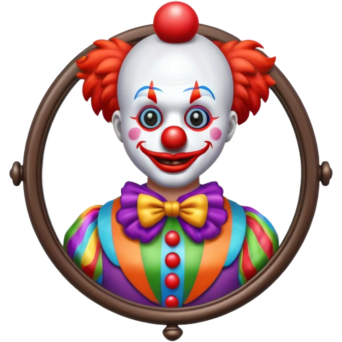 Clown with mirror emoji