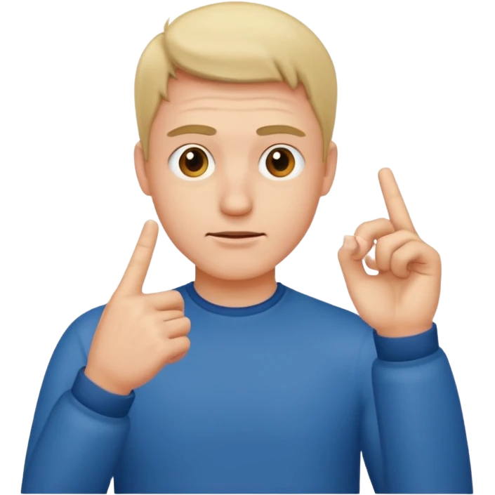 
a man making a negative gesture with his hand emoji