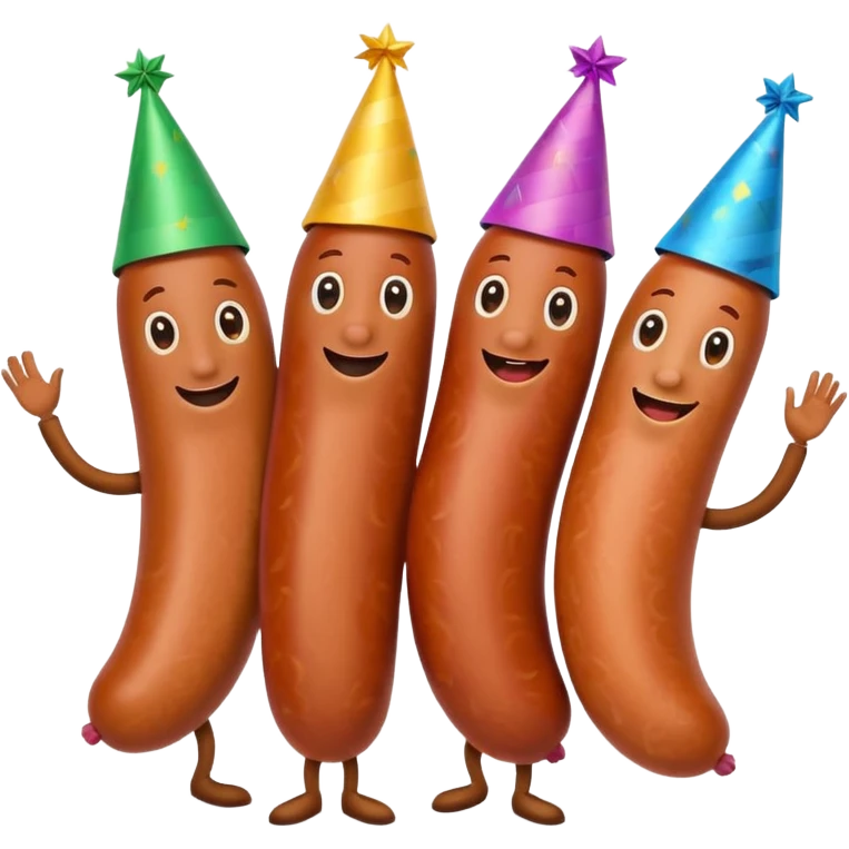 the sausages are dancing at a party emoji