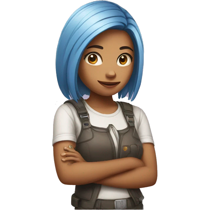 Girl playing game emoji