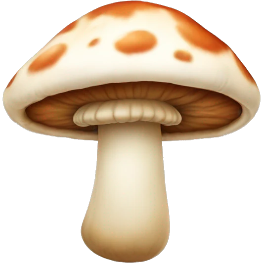 Mushroom with a cute face emoji