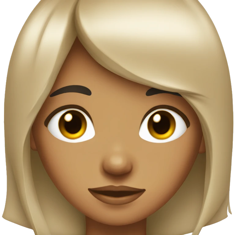 TAN SKIN GIRL, with LONG BLACK HAIR AND BANGS emoji