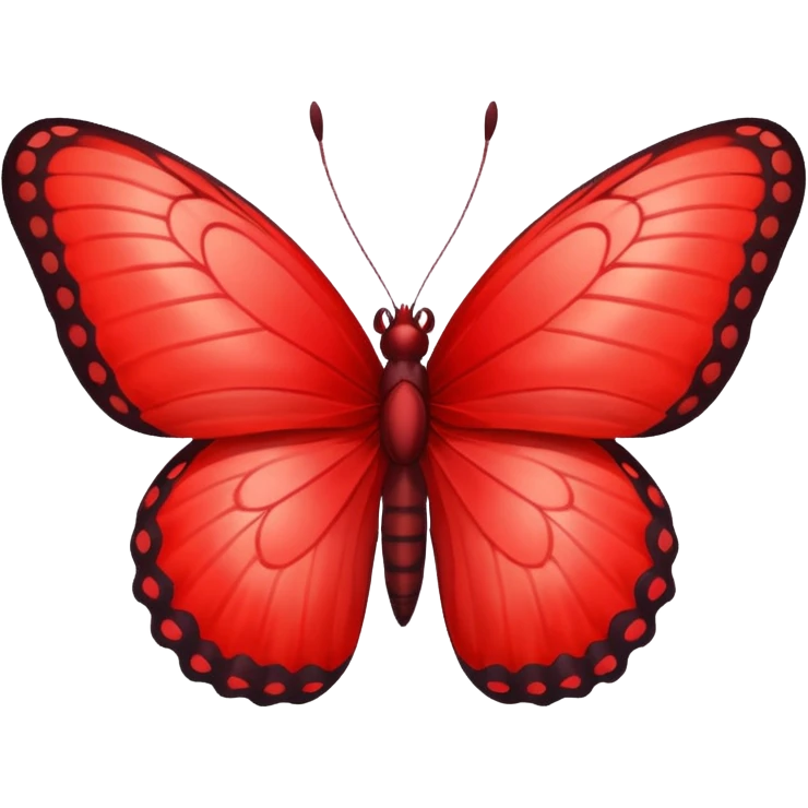 Está bien, pero un rojo un pelín más claro. Y LA MARIPOSA???? emoji