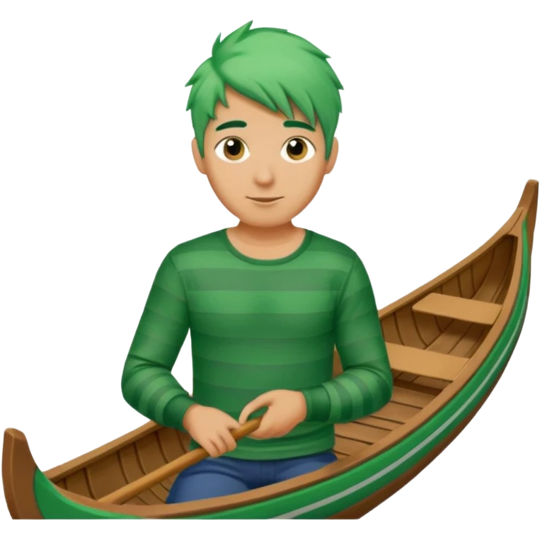 venice gondola guy green hair emoji