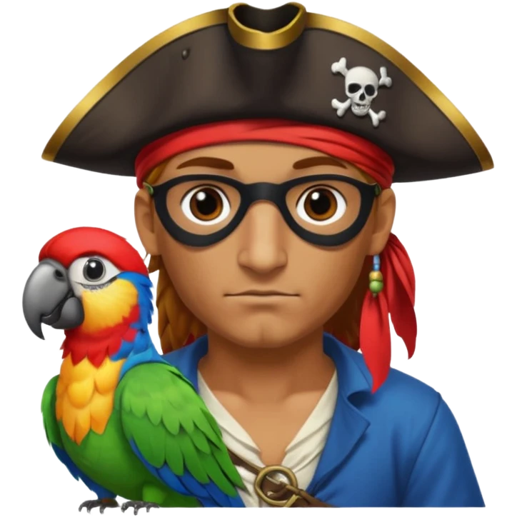 pirate and parrot emoji
