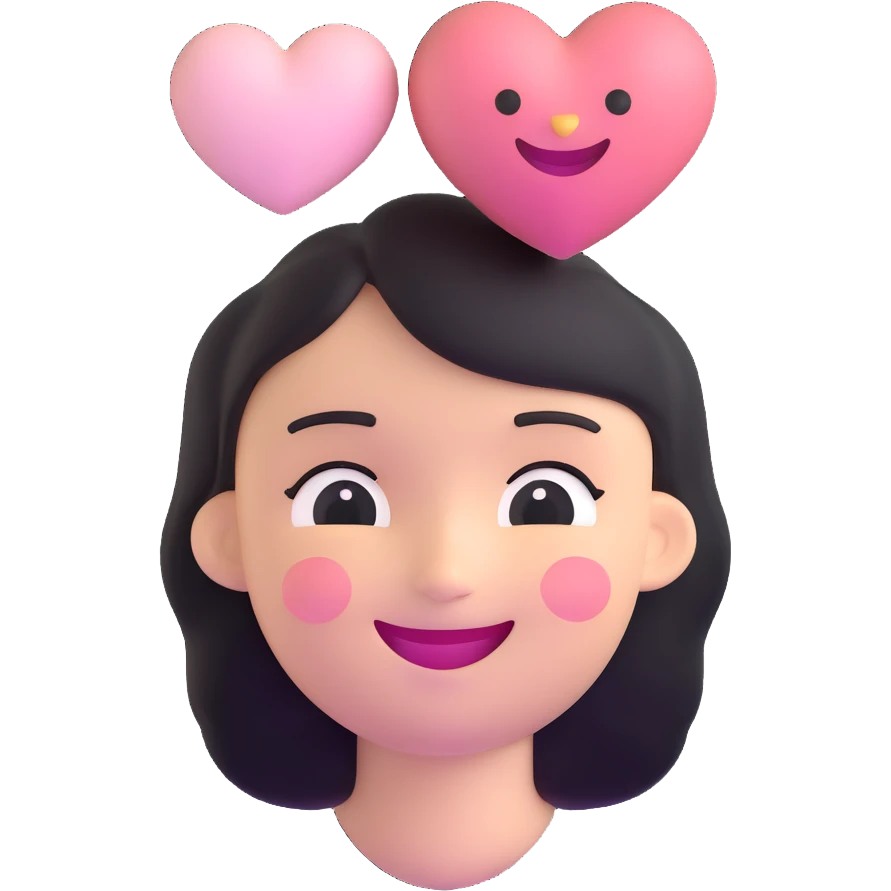 smiling face with heart, heart above head, subtle blush emoji