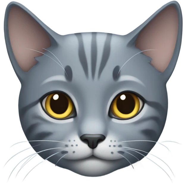 Grey cat (russian and bluemix)  emoji
