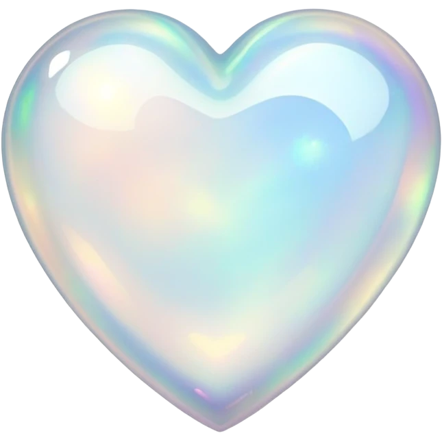 Heart shaped opal gem emoji