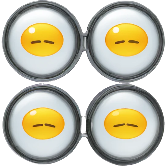 dual compartment prescription contact lens case emoji