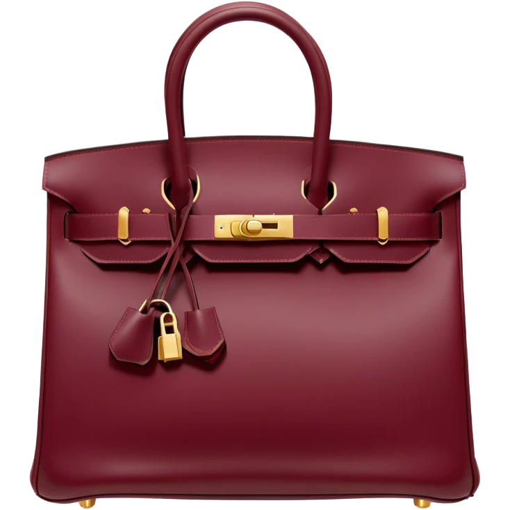 front burgundy hermes birkin bag emoji