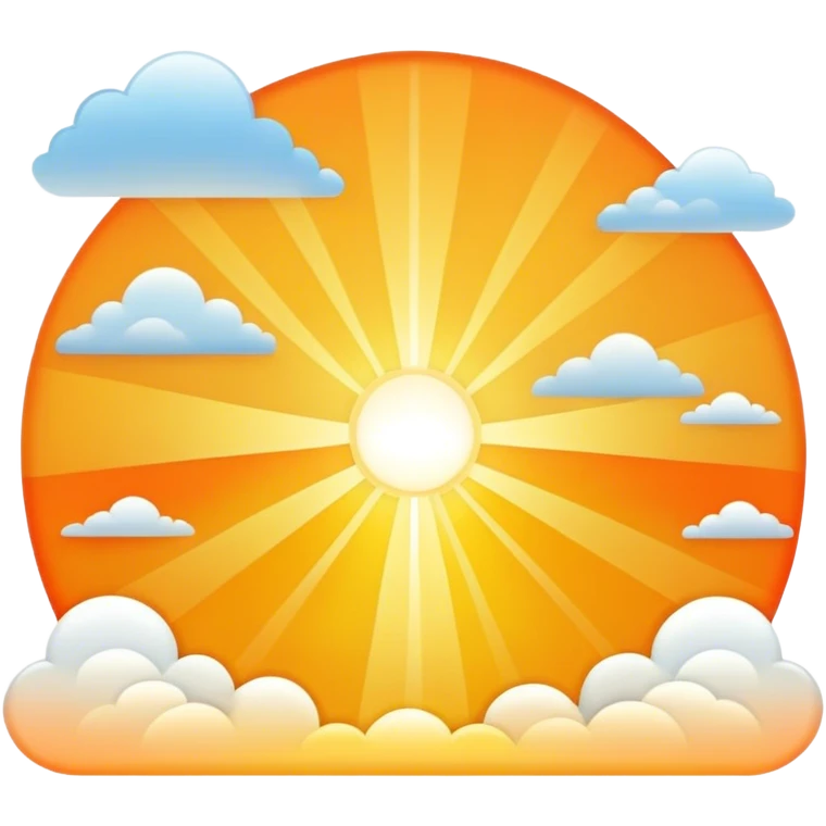 Beautiful sunrise with rays of light emoji