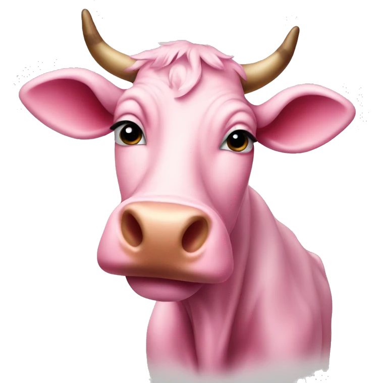 Pink cow emoji