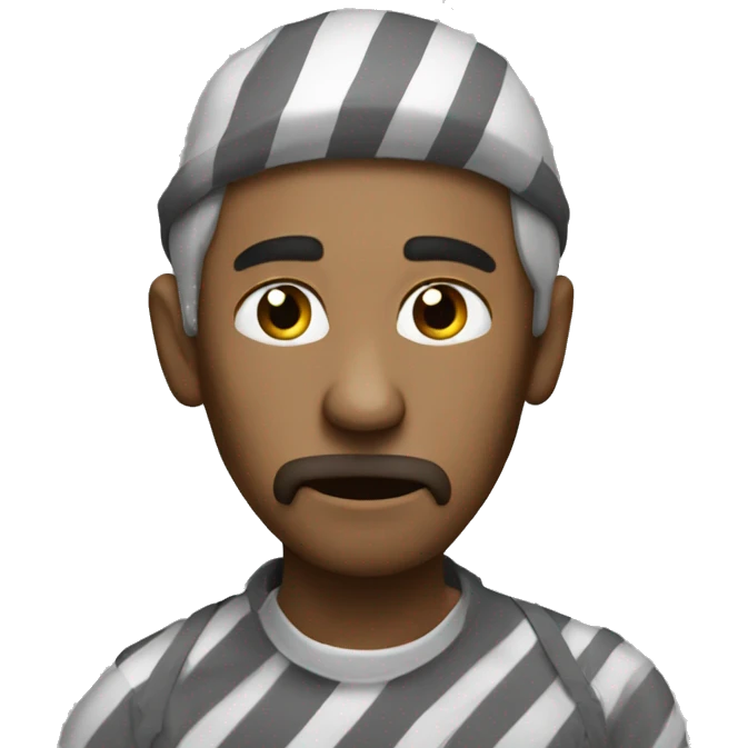 A jailed nut emoji