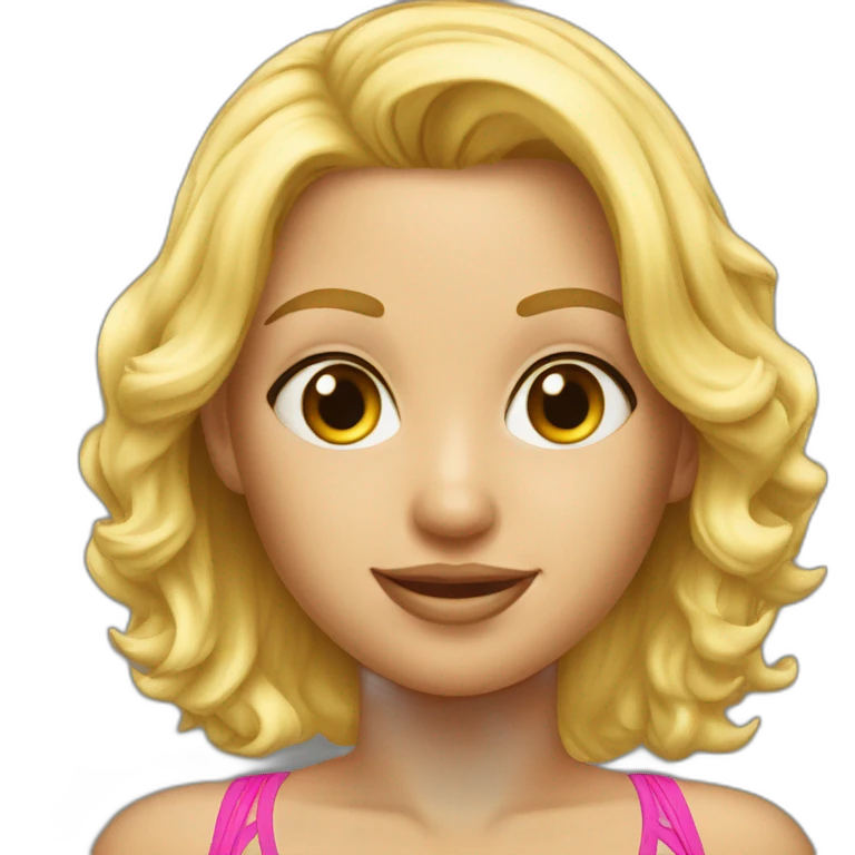 Blonde girl in bikini emoji