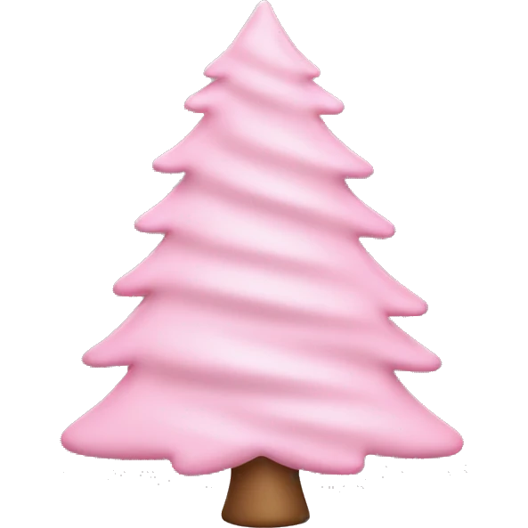 pastel pink christmas tree emoji