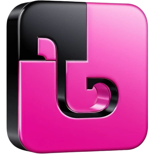 black pink 3d linkedin logo emoji