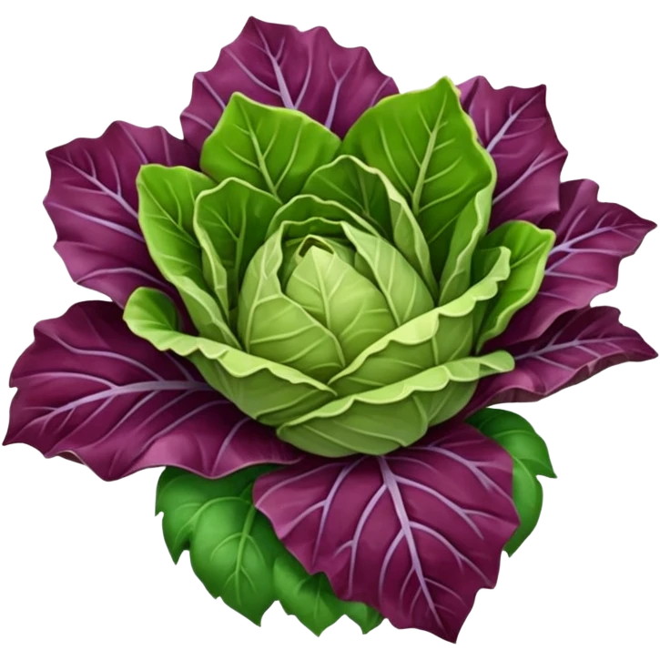 mi serve uno stile più cartoon e senza persona, il radicchio deve diventare animato  emoji