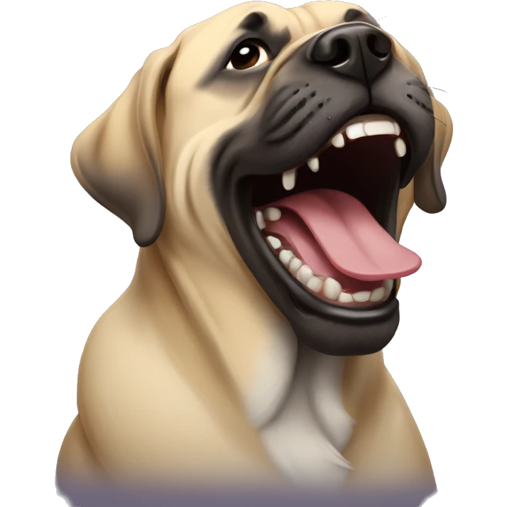 English mastiff laughing  emoji