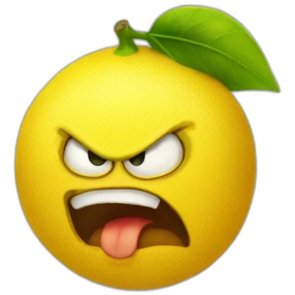 Angry lemon emoji