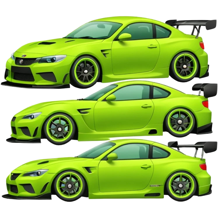 Emoji pack for R2 motorsport company, drift builds, motorsport parts, lime theme, just text emoji