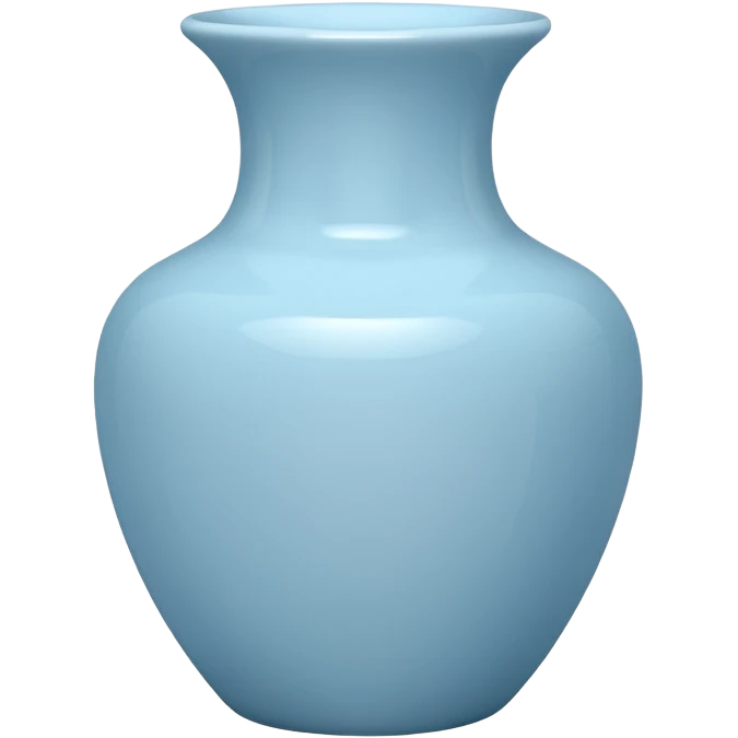 porcelain vase baby blue   emoji