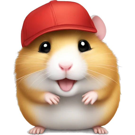 Cute Hamster with cap emoji
