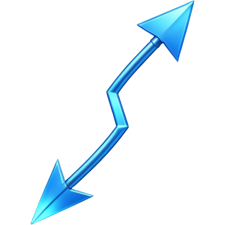 blue glowing arrow with one head bold body emoji