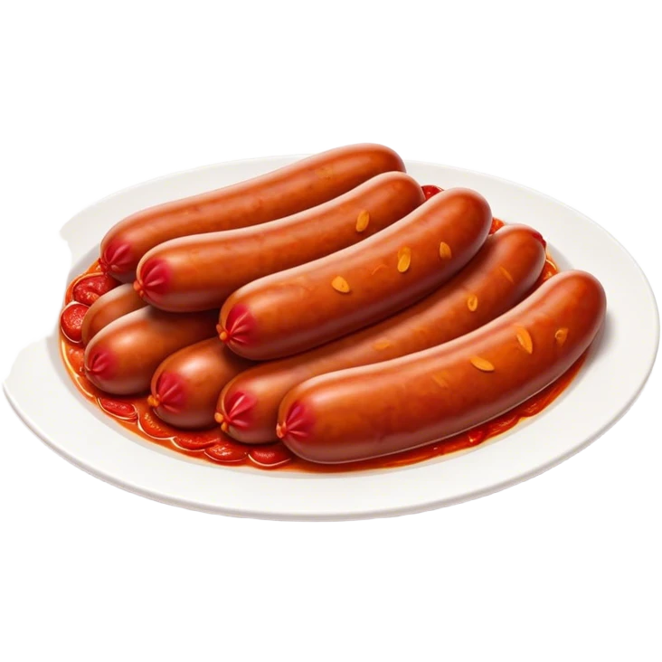 Cinematic Realistic Chorizo Dish Emoji, featuring spicy, robust sausage slices rendered with vivid textures and dynamic, appetizing lighting. emoji