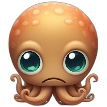 cute kraken cute face meditate emoji