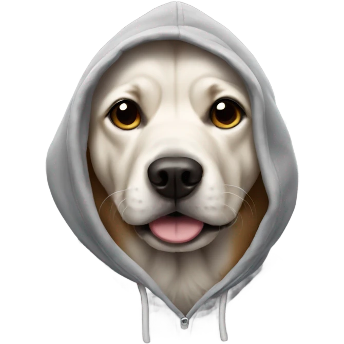 Dog wearing a hoodie emoji
