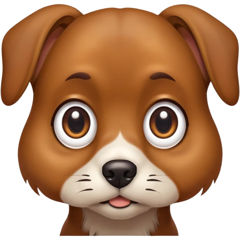 Dog with big eyes, head tilted down  emoji