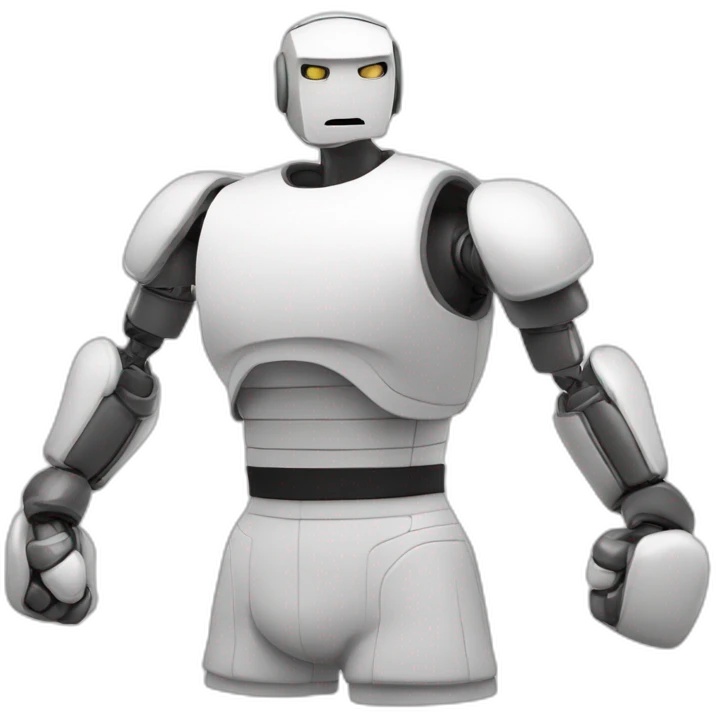 Homme-blanc-boxeur-robot emoji