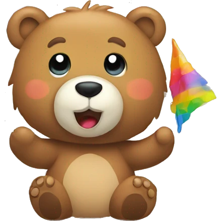 Bear with rainbow  emoji