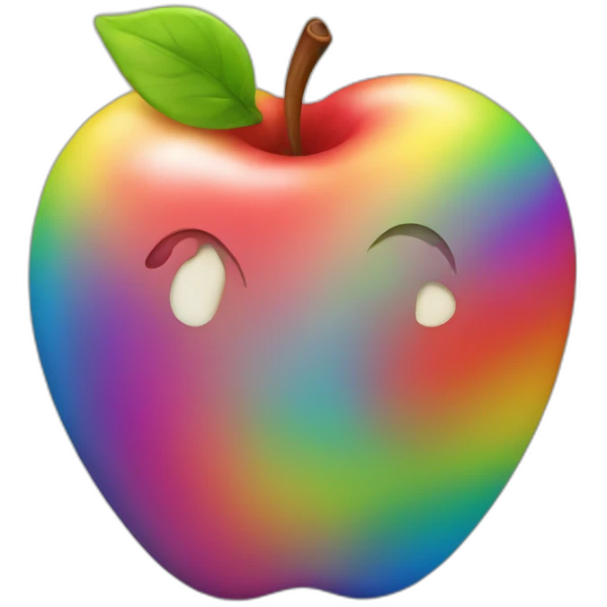rainbow colors apple emoji